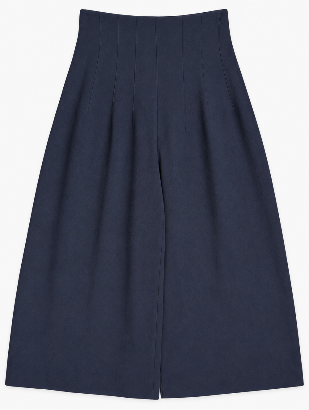STAUD Cropped Caleb Pants Womens 4 Navy High Rise Wide Leg NWT